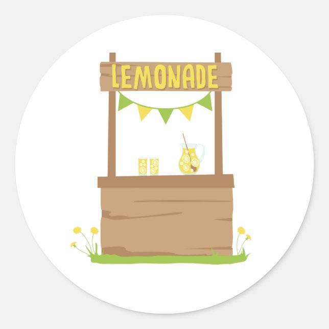 Pegatina Redonda Base de Lemonade (Anverso)