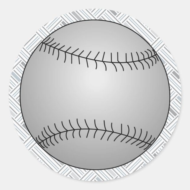 Pegatina Redonda Baseball (Anverso)