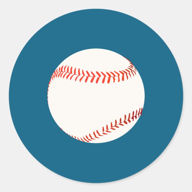 Pegatina Redonda Baseball (Anverso)