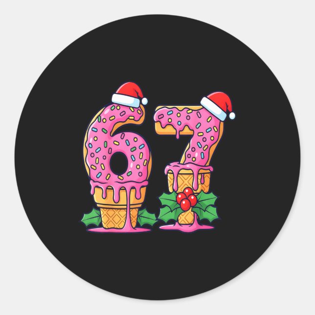 Pegatina Redonda Baseball Drip Ice Cream 67 Baseball Lifestyle 101  (Anverso)