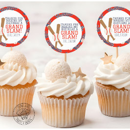 Pegatina Redonda Baseball Party Favor Round Sticker
