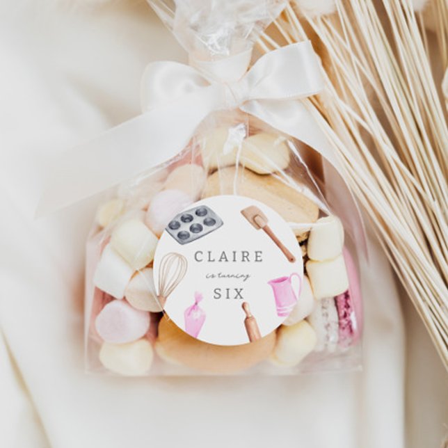 Pegatina Redonda Bash de cumpleaños para niños | Fiesta de Chicas (Subido por el creador)