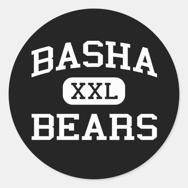 Pegatina Redonda Basha - Bears - High School - Chandler Arizona (Anverso)