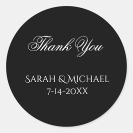 Pegatina Redonda Basic and Elegant Wedding Stickers