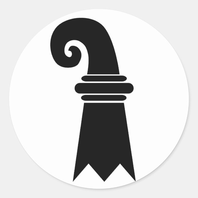 Pegatina Redonda Basilea, bandera de Suiza (Anverso)