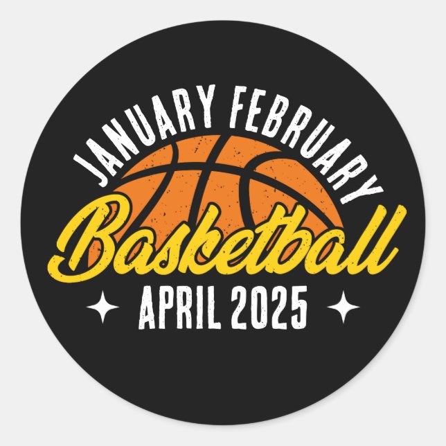 Pegatina Redonda Básquetbol Lover Guay Player Moderno personalizado (Anverso)