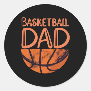 Pegatina Redonda Básquetbol papá - Baloncestista