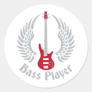 Pegatina Redonda bass guitar