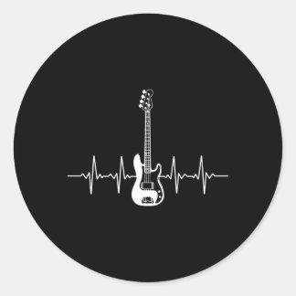 Pegatina Redonda Bass Guitar Hebeat Para Bass Player