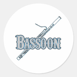 Pegatina Redonda Bassoon