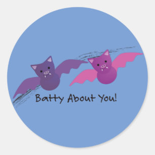 Pegatina Redonda Bastón lindo sobre ti