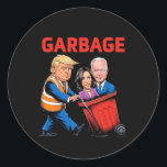 Pegatina Redonda Basura Graciosa Para Trump 2024 - Momento De Sacar<br><div class="desc">Basura Graciosa Para Trump 2024 - Hora De Sacar La Basura</div>