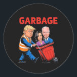 Pegatina Redonda Basura Graciosa Para Trump 2024 - Momento De Sacar<br><div class="desc">Basura Graciosa Para Trump 2024 - Hora De Sacar La Basura</div>