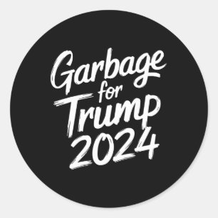 Pegatina Redonda Basura Para Trump 2024 No Somos Vote Tru