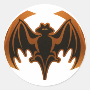 Pegatina Redonda Bat Brown El MUSEO Zazzle Regalos