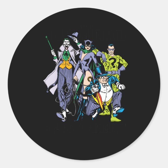 Pegatina Redonda Bat Original Gangsters (Anverso)