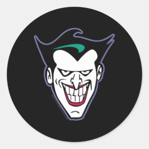 Pegatina Redonda Bat The Animated Series Joker Face