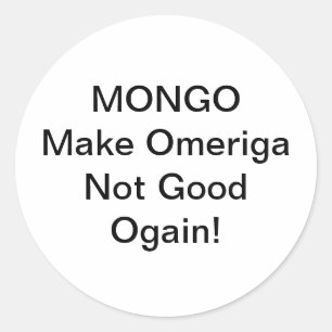Pegatina Redonda Batalla de MONGO Jeff Hankamer Artjunkhaus