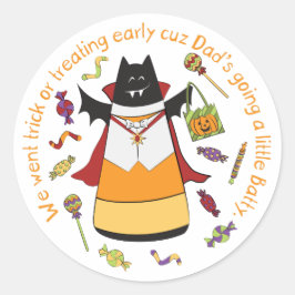 Pegatina Redonda Batalla de vampiros - Corny Candy Sticker