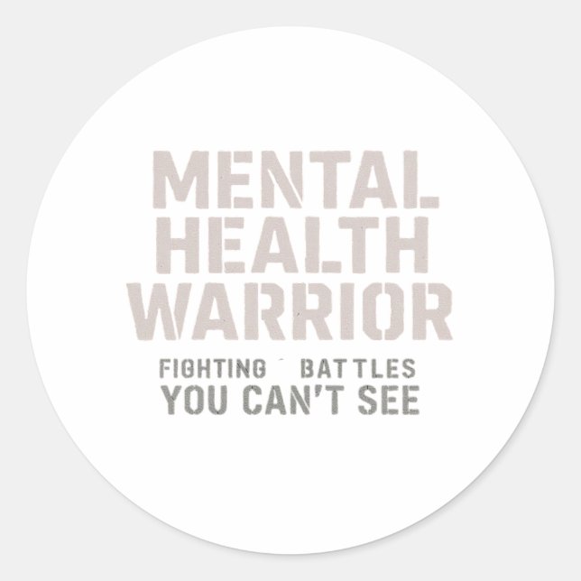 Pegatina Redonda Batallas invisibles, fuerza interior (Anverso)