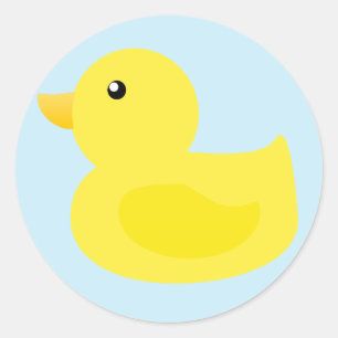 Pegatina Redonda Bath Time Yellow Duck