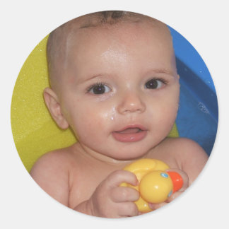 Pegatina Redonda Bathtime