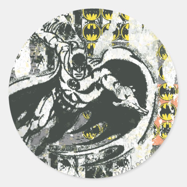 Pegatina Redonda Batman - Aumentar el collage 1 (Anverso)
