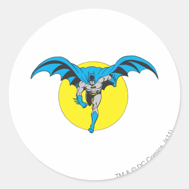 Pegatina Redonda Batman avanza (Anverso)