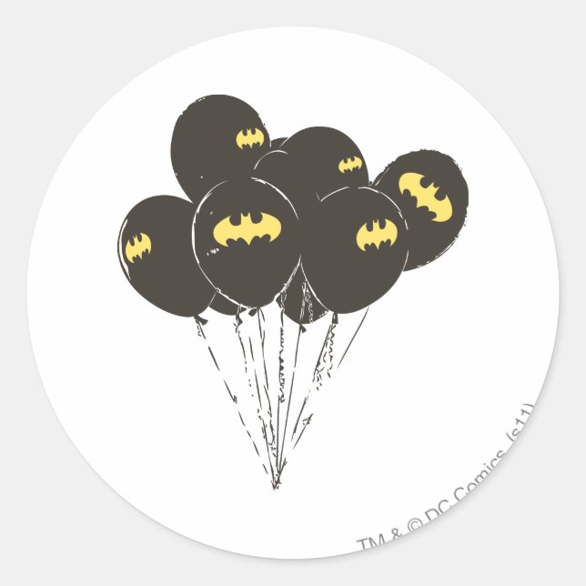 Pegatina Redonda Batman Balloons (Anverso)
