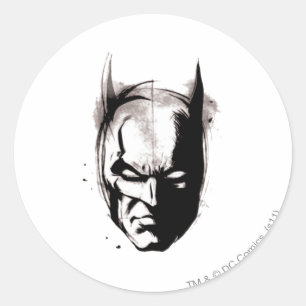 Pegatina Redonda Batman Drawn Face