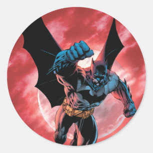 Pegatina Redonda Batman Firey Sky