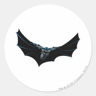 Pegatina Redonda Batman flys with large cape