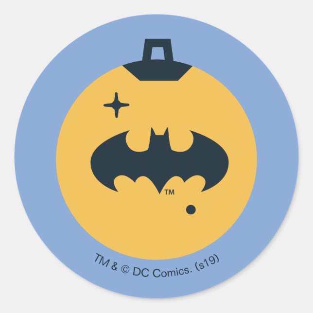 Pegatina Redonda Batman Holiday Bauble (Anverso)