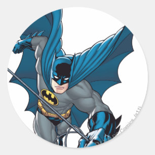 Pegatina Redonda Batman oscila de la cuerda