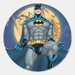 Pegatina Redonda Batman Scenes - Moon Front View