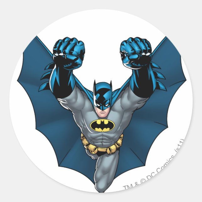 Pegatina Redonda Batman Stands (Anverso)