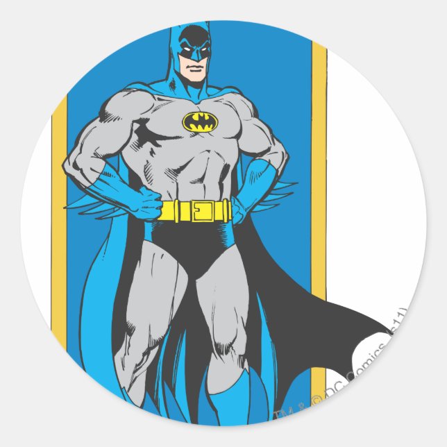 Pegatina Redonda Batman Stands 2 (Anverso)