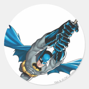 Pegatina Redonda Batman Swings from Rope