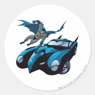Pegatina Redonda Batman swings over