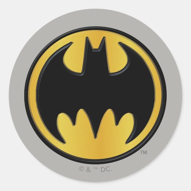 Pegatina Redonda Batman Symbol | Classic Round Logo (Anverso)