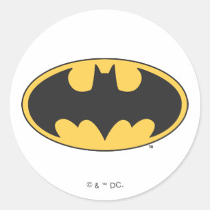 Pegatina Redonda Batman Symbol   Oval Logo