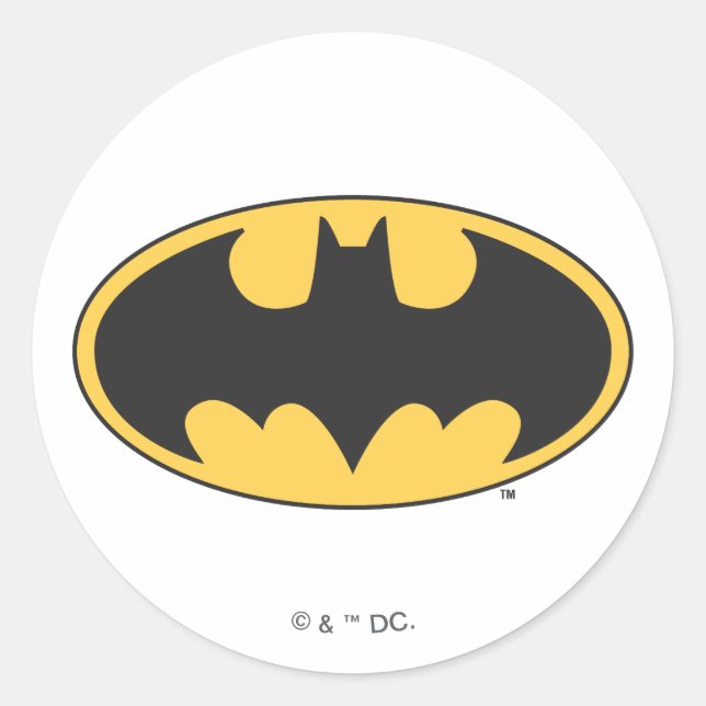 Pegatina Redonda Batman Symbol | Oval Logo (Anverso)