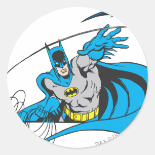Pegatina Redonda Batman Throws Batarang 3