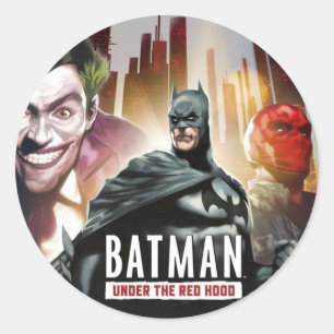 Pegatina Redonda Batman Under The Red Hood