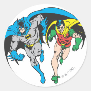 Pegatina Redonda Batman y Robin