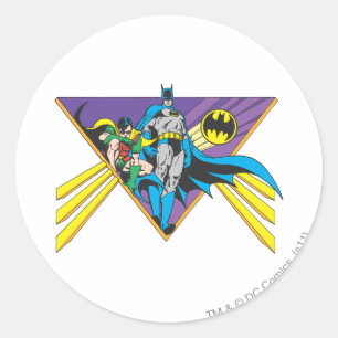 Pegatina Redonda Batman y Robin 2