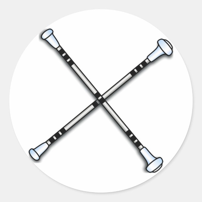 Pegatina Redonda Batón/Twirling (Anverso)