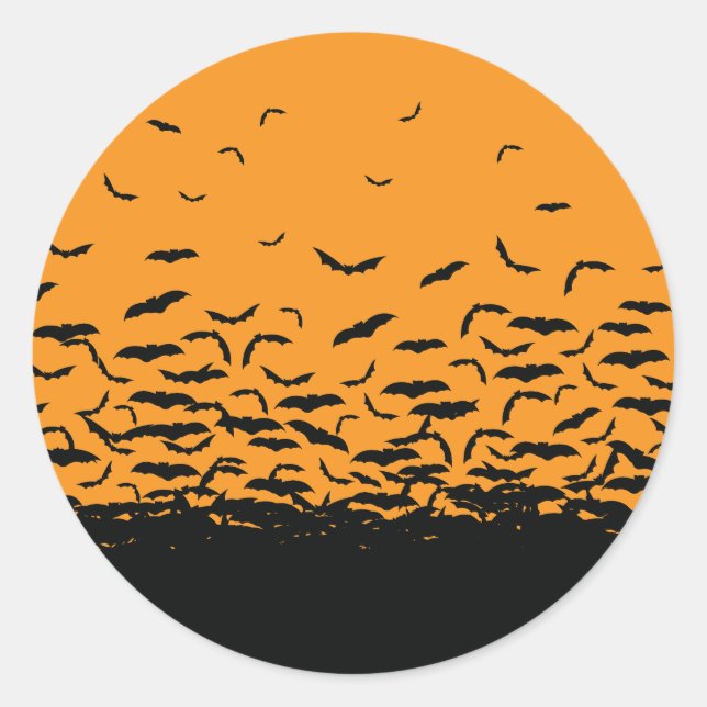 Pegatina Redonda Bats (Anverso)