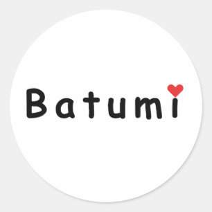 Pegatina Redonda Batumi Georgia, amo a Batumi