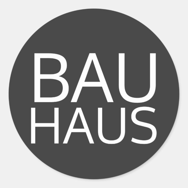 Pegatina Redonda Bauhaus (Anverso)